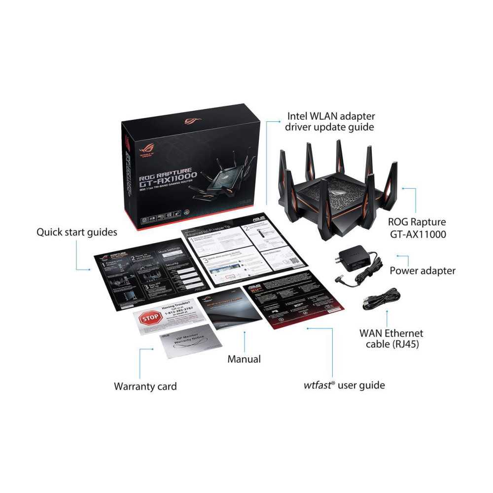 ASUS ROG Rapture GT-AX11000 AX11000 Tri-band 10 Gigabit WiFi